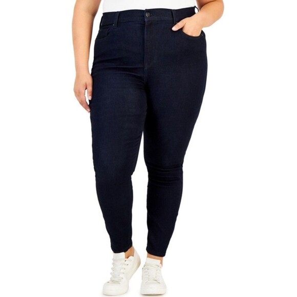 Celebrity Pink Jeans Plus Skinny Size 24 Dark Denim Jean Stretch - Picture 1 of 7